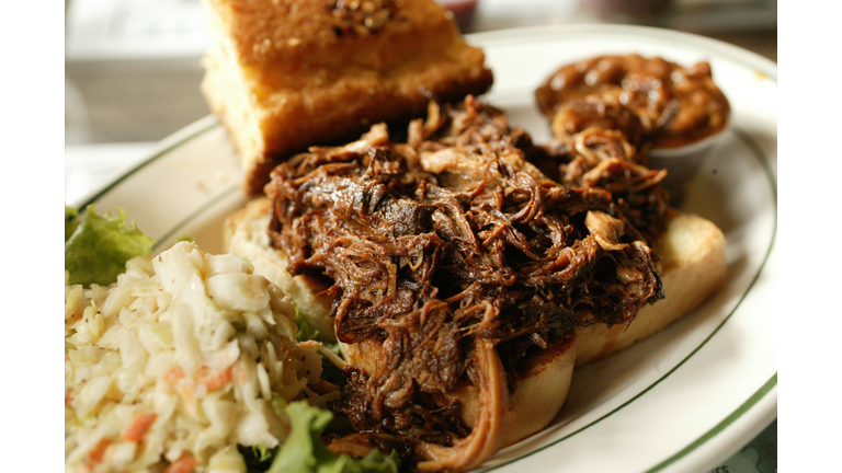 Barbecue Beef Sandwich and Cole Slaw