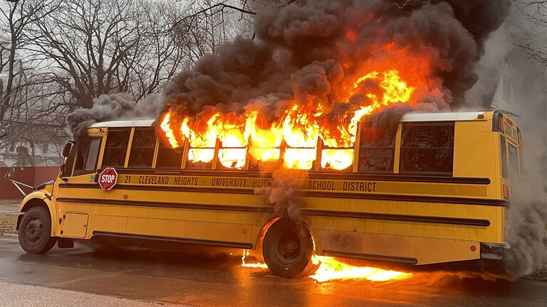 school bus fire
