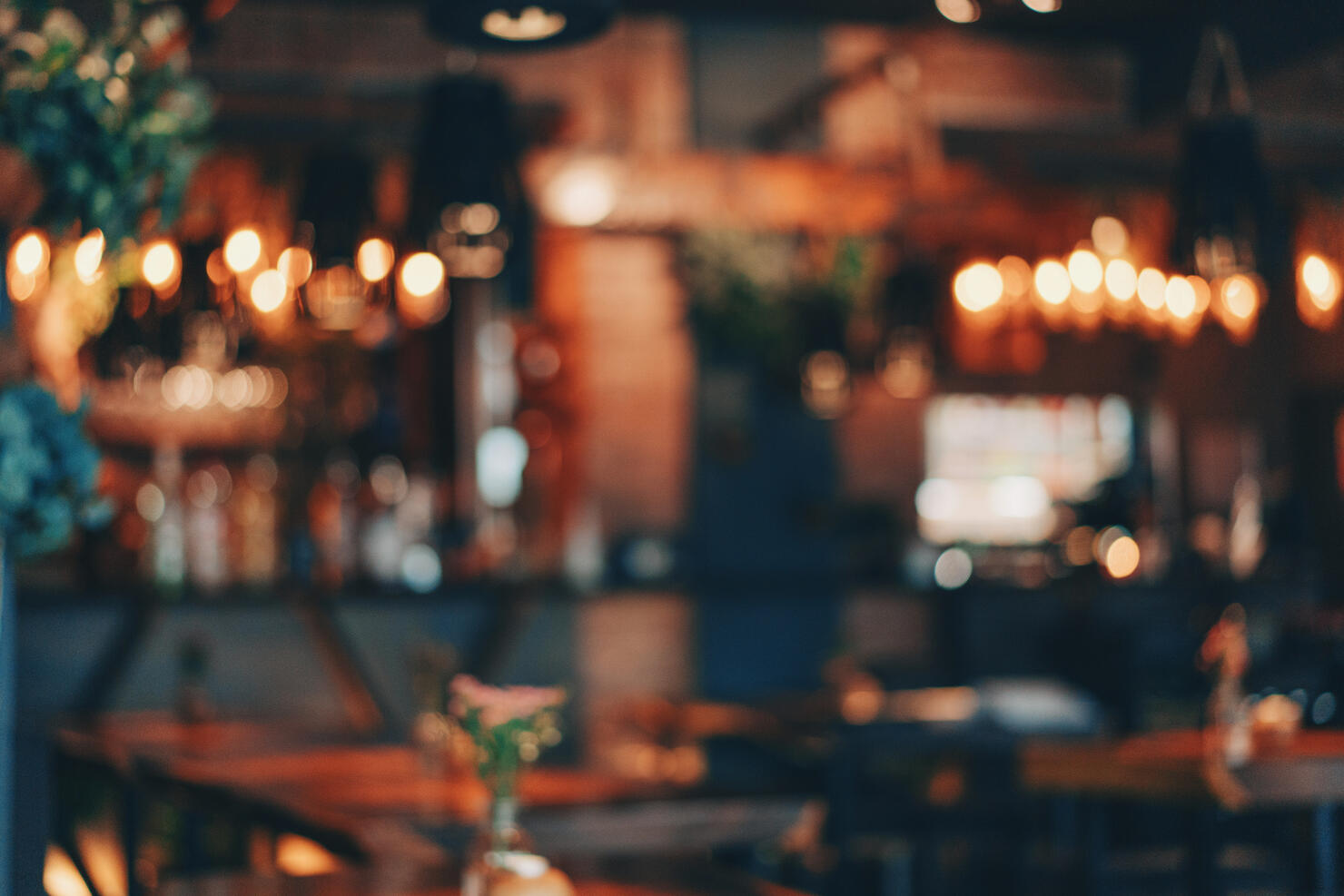 Abstract defocused background of restaurant