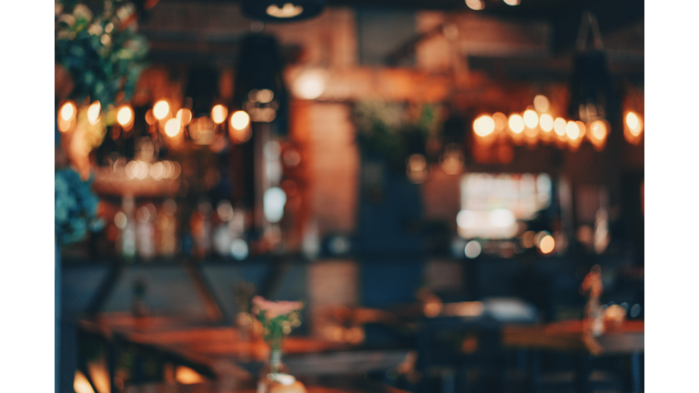 Abstract defocused background of restaurant