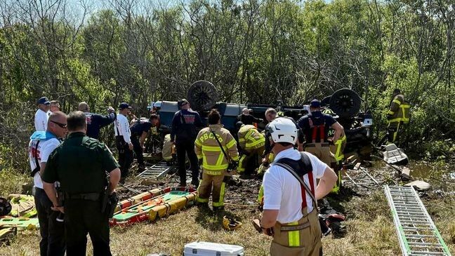 2 Rescued From Upside Down Truck