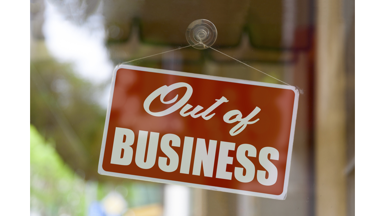 Out of business sign