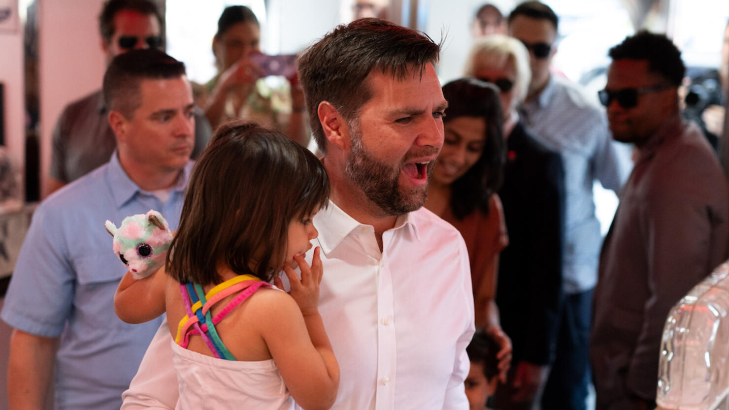 JD Vance Says He Was Confronted While Walking With 3-Year-Old Daughter |  iHeart