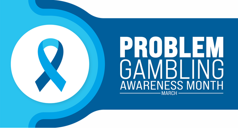 March is Problem Gambling Awareness Month background template. Holiday concept. use to background, banner, placard, card, and poster design template with text inscription and standard color. vector