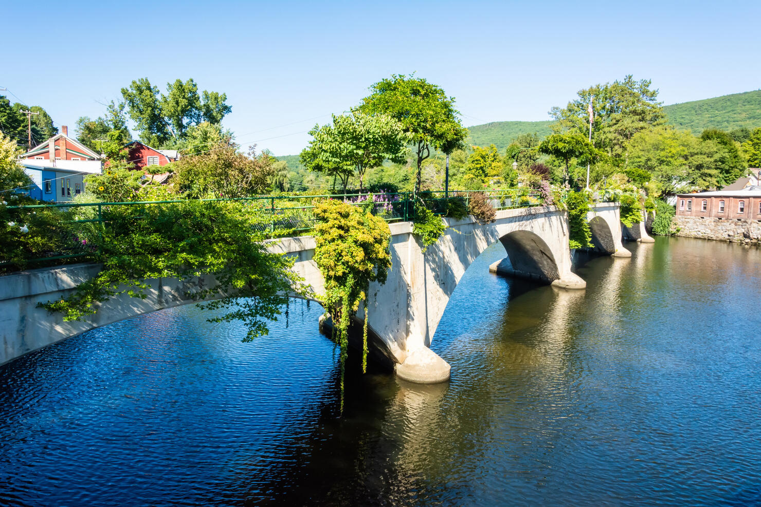 Bridge of Flowers in Shelburne Falls, Massachusetts, USA