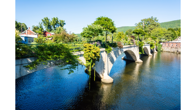 Bridge of Flowers in Shelburne Falls, Massachusetts, USA