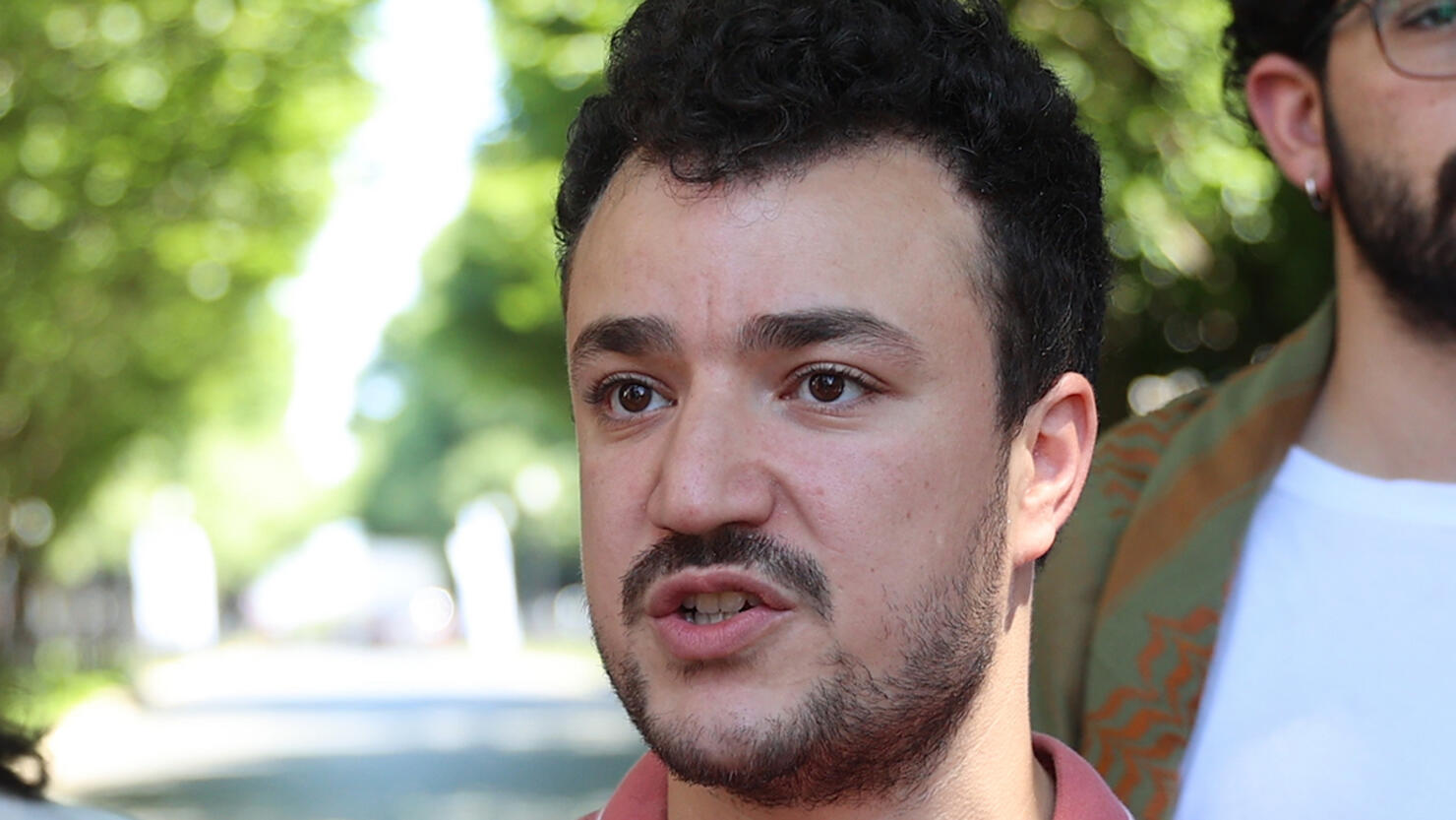 New encampment at Columbia: Pro-Palestinian protesters at Columbia University hold a press briefing