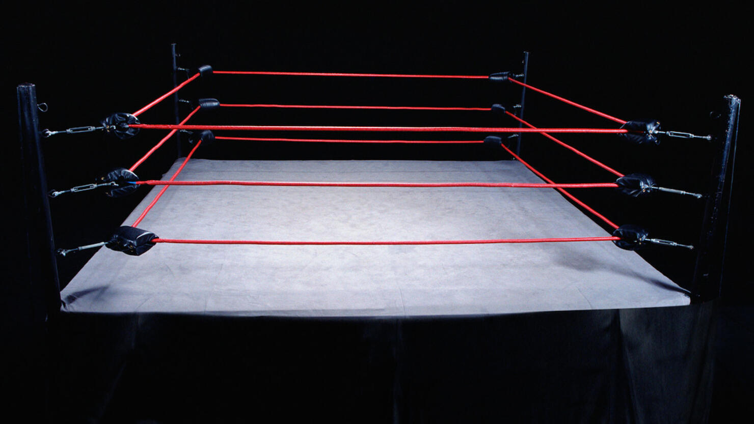 Empty wrestling ring