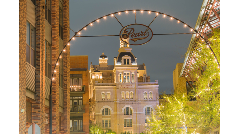 East Entrance to the Pearl Brewery at Night