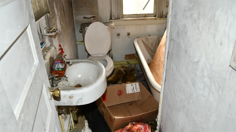 Photos from the house of horrors where a man was held captive for 20 years