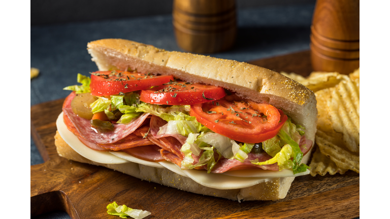 Homemade Cold Cut Italian Sub Sandwich