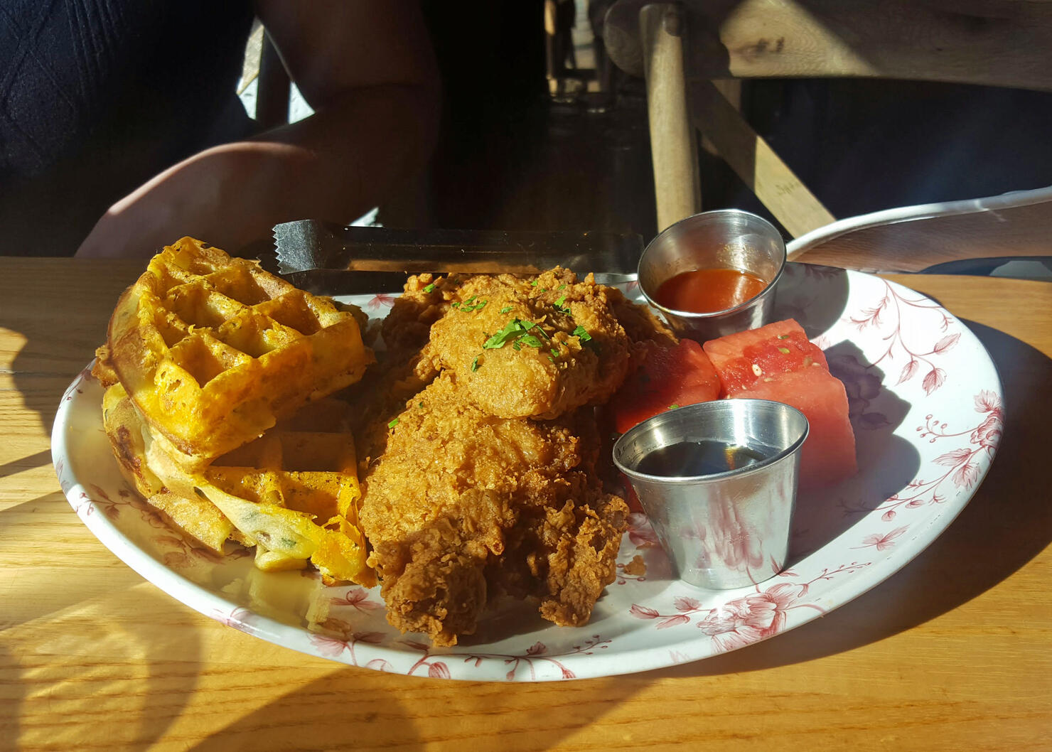 Chicken and waffles, Yardbird, Miami Beach
