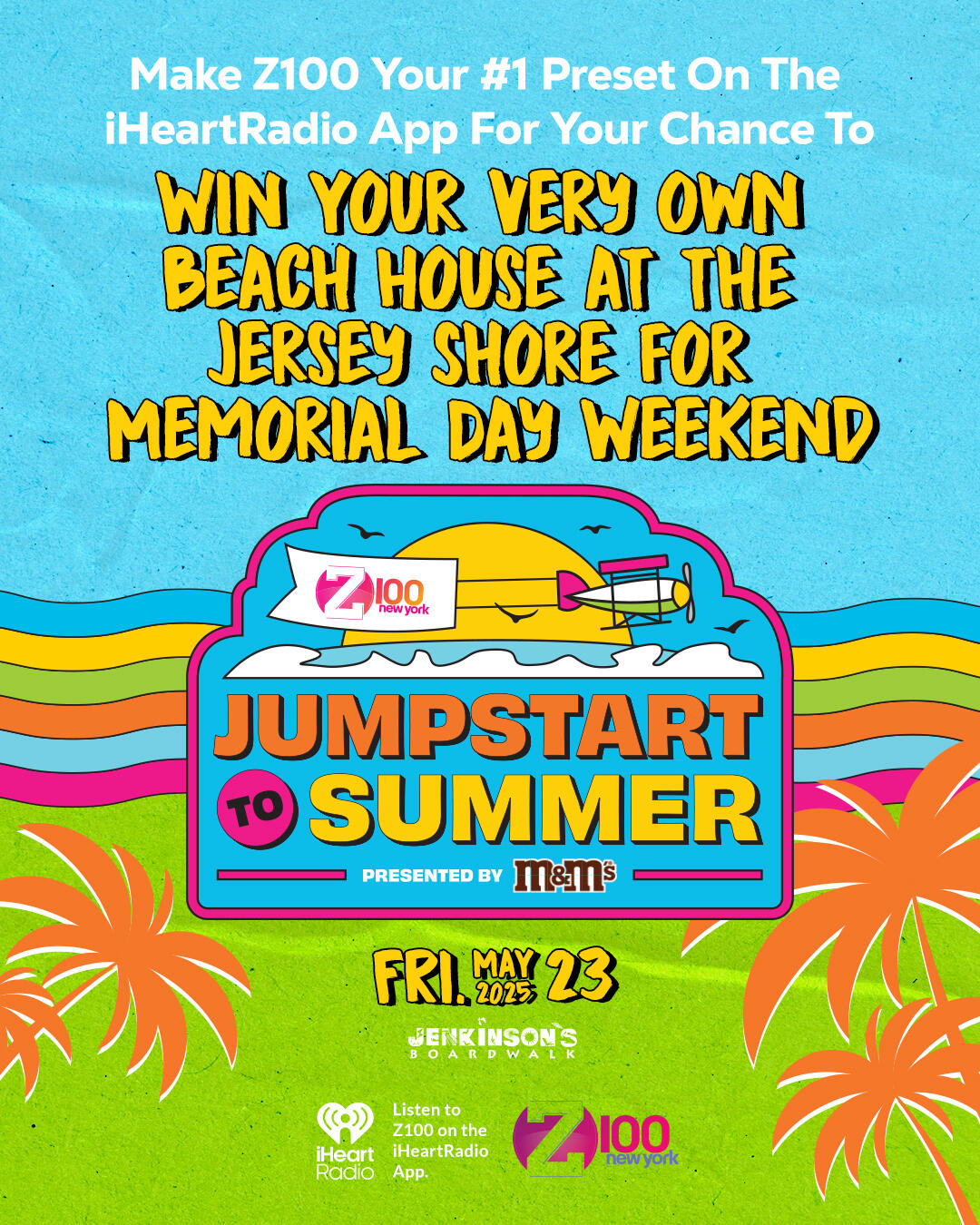 For your chance to win, all you have to do is make Z100 your #1 preset on the FREE iHeartRadio app. 