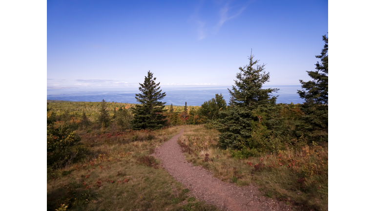 Scenic view of landscape against sky,Michigan,United States,USA
