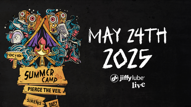 DC101 Summer Camp on May 24, 2025! Come see Pierce The Veil, Sleeping With Sirens, and Daisy Grenade!