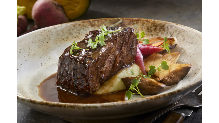 Red Wine Braised Boneless Short Rib with Black Truffle Au jus