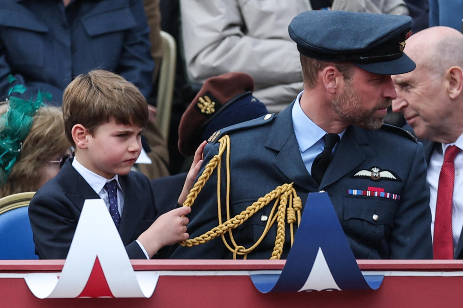 The Royal Family Watch Military Procession To Mark The 80th Anniversary Of VE Day