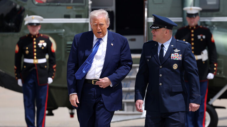President Trump Departs Joint Base Andrews To Start His Middle East Trip