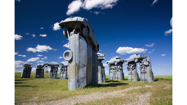 Carhenge, a replica of Englands Stonehenge located near the city of Alliance, Nebraska, USA