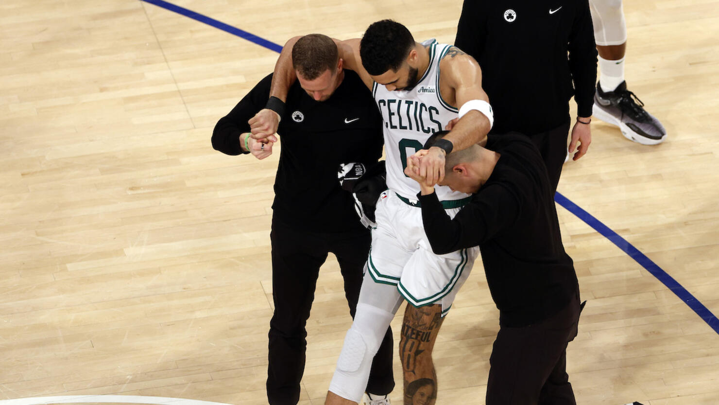 Jayson Tatum's shocking injury could reverberate for months to come for the Celtics