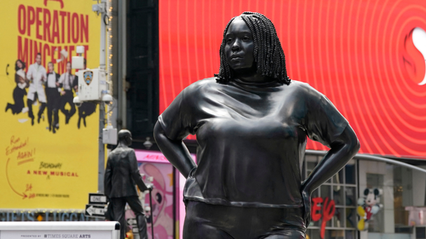 12-Foot Bronze Statue Of Black Woman In Times Square Sparks MAGA Fury