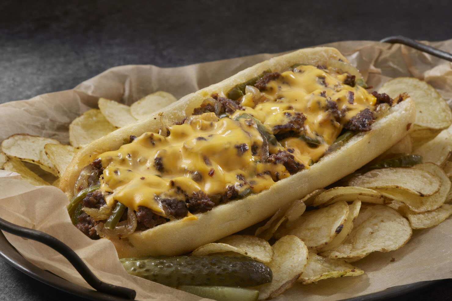 Chopped Cheese Steak Sandwich