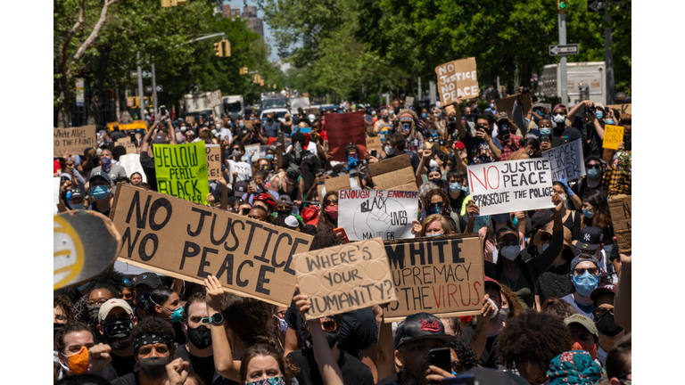 Protests Against Police Brutality Over Death Of George Floyd Continue In NYC
