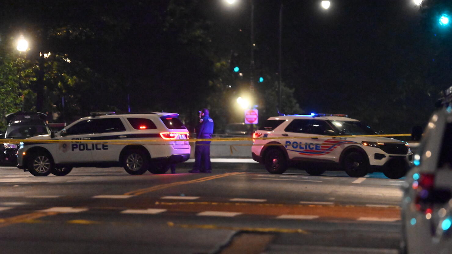 FBI and Washington police at scene where two Israeli staff members were shot and killed
