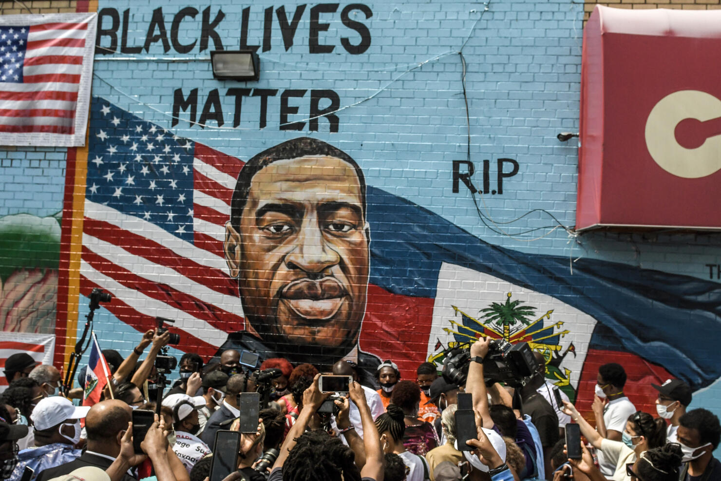 George Floyd's Brother Attends Unveiling Of Memorial Portrait In Brooklyn