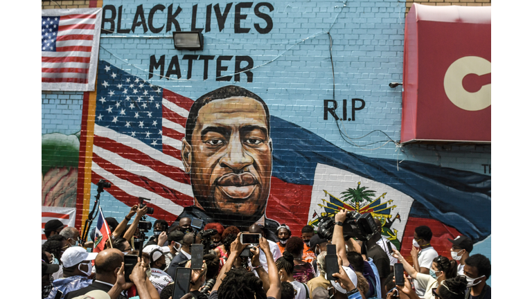 George Floyd's Brother Attends Unveiling Of Memorial Portrait In Brooklyn