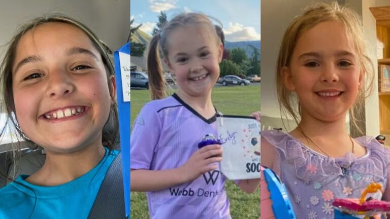 Paityn Decker, 9; Evelyn Decker, 8; and Olivia Decker, 5,