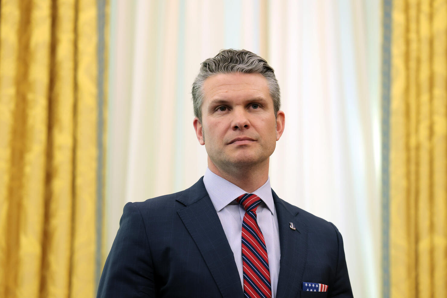 President Trump And Defense Secretary Hegseth Speak In The Oval Office