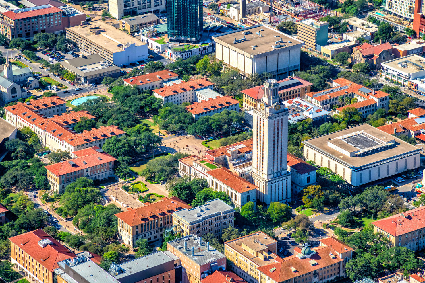 High Over the University of Texas at Austin