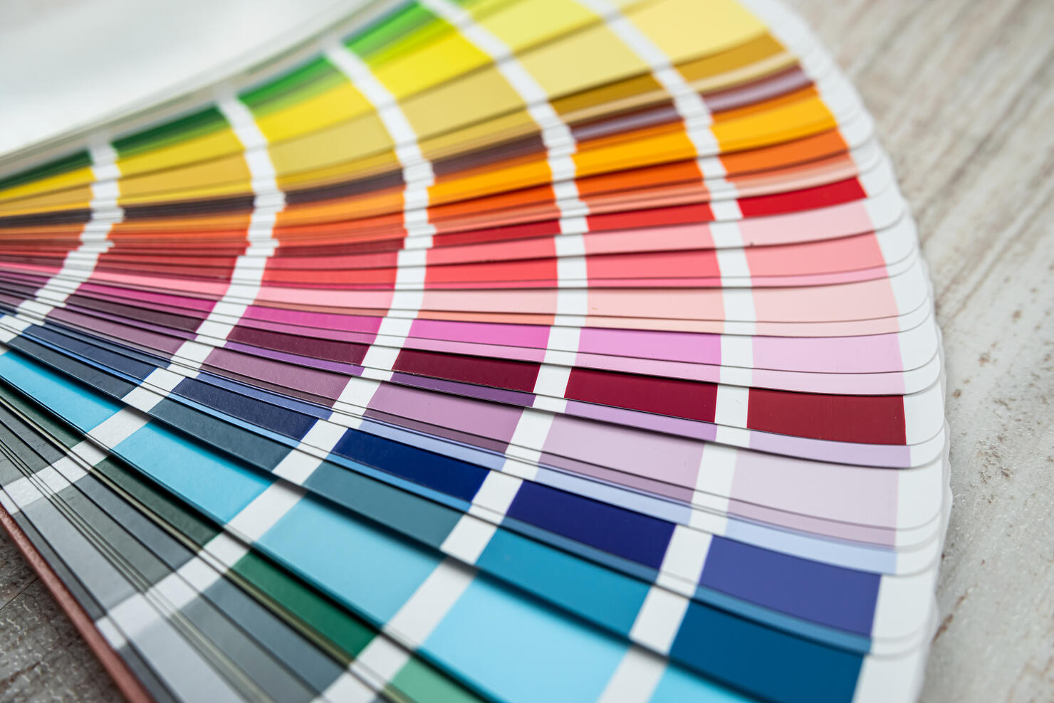 bright various color as palette closeup