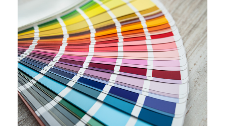 bright various color as palette closeup