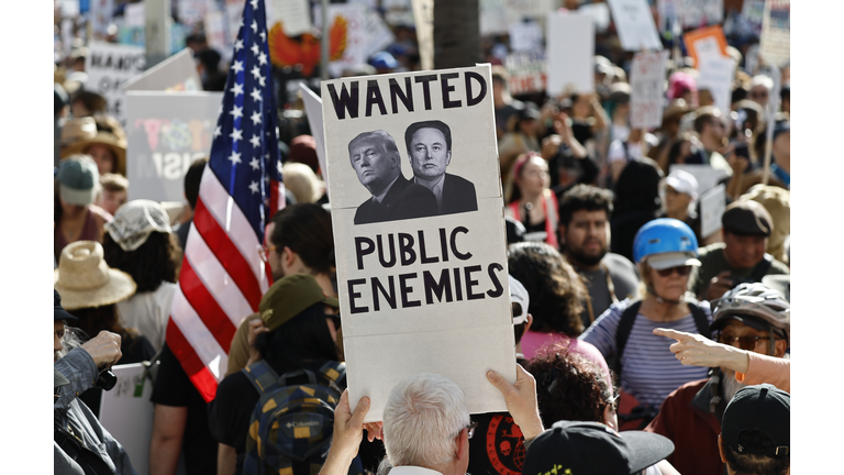 Day Of Action Protests Across The Country Criticize Trump And DOGE Policies