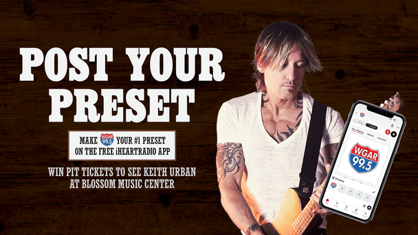 Post Your WGAR Preset - Win PIT TICKETS for Keith Urban!