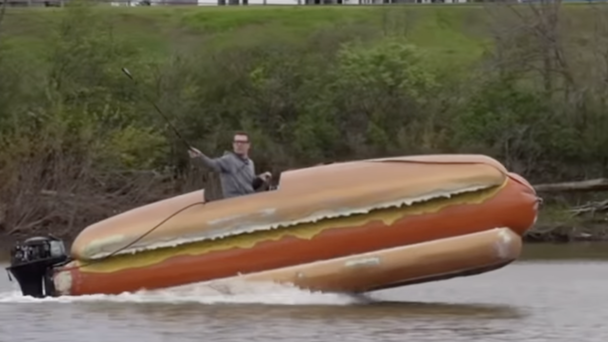 The Best Way To Get Around This Summer Is The Hot Dog Boat!
