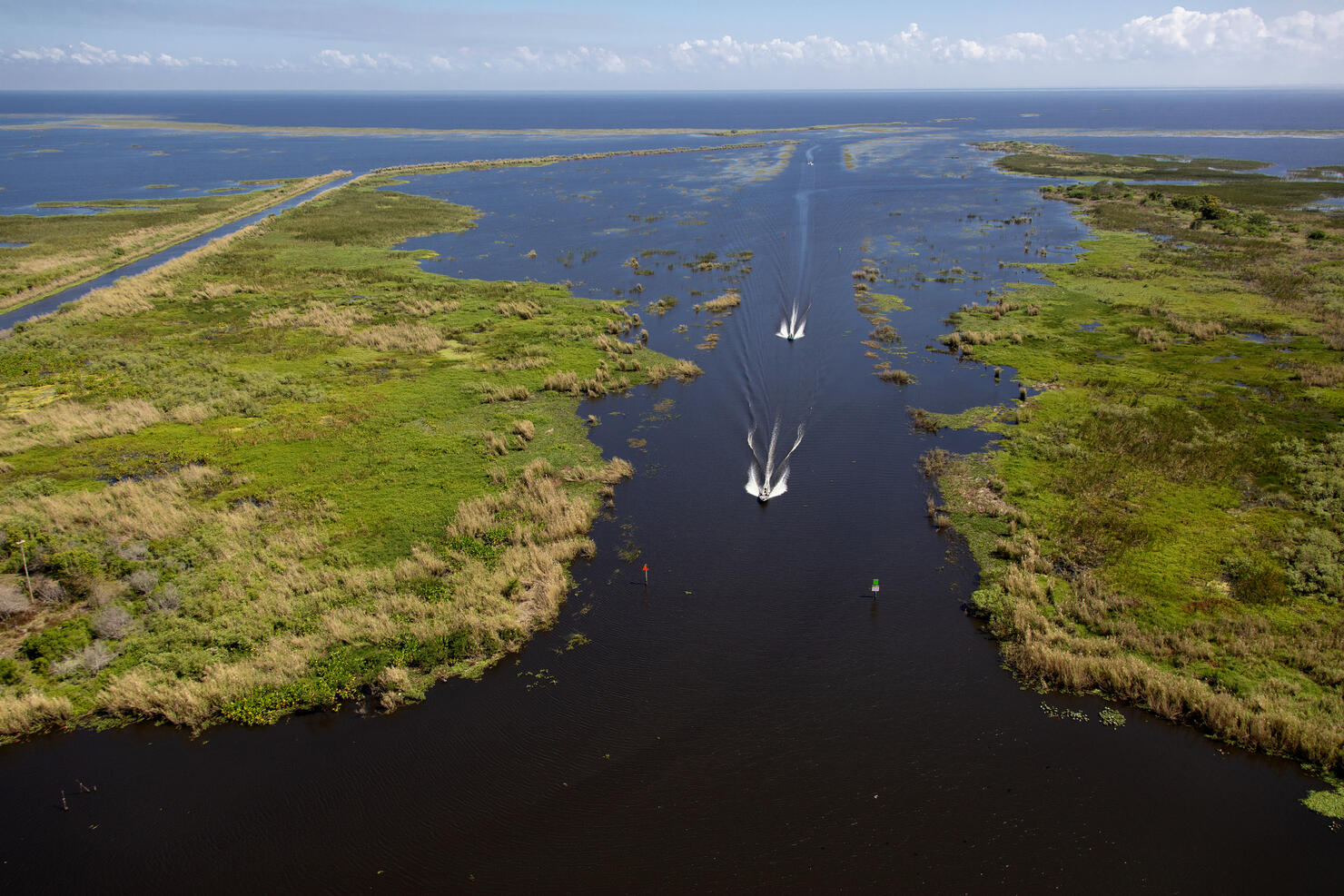 Aerial view of Lake Okeechobee