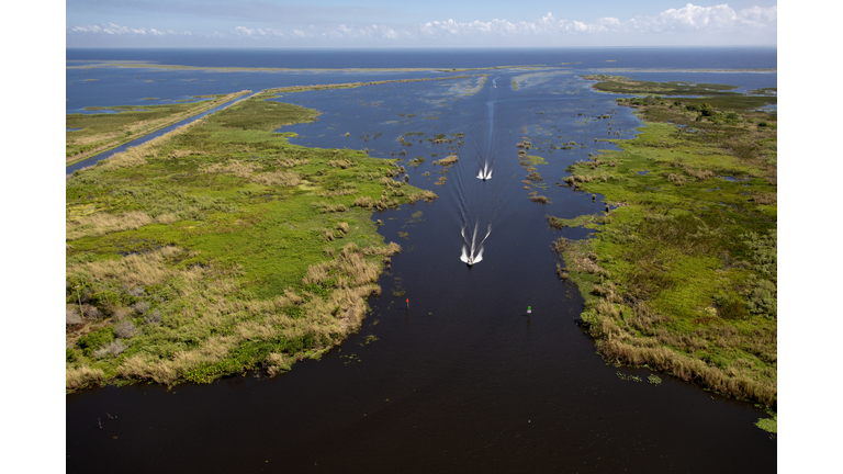 Aerial view of Lake Okeechobee