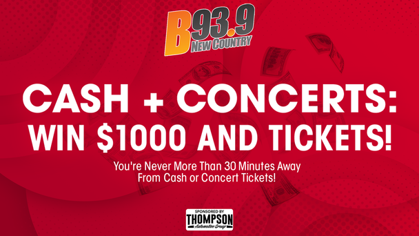 Cash + Concerts: Win $1000 and Tickets!