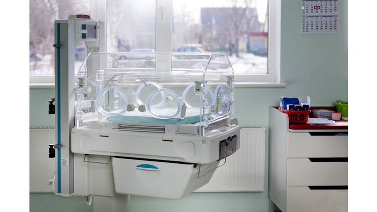 The intensive care unit, the special care unit of a children's hospital, an Incubator crib, neonatal care