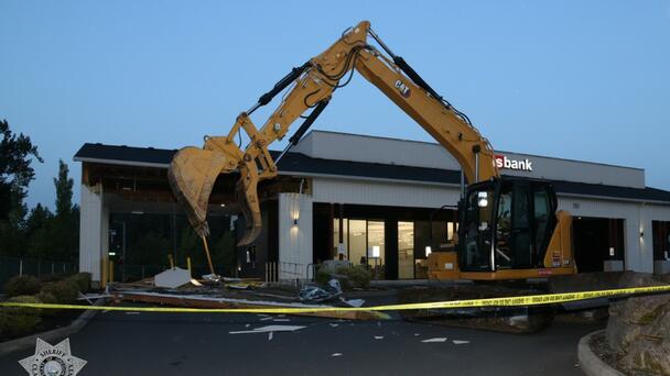 Stolen Excavator Used in ATM Theft