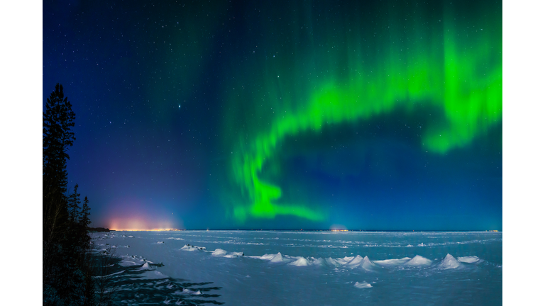 Aurora over Minnesota North Shore