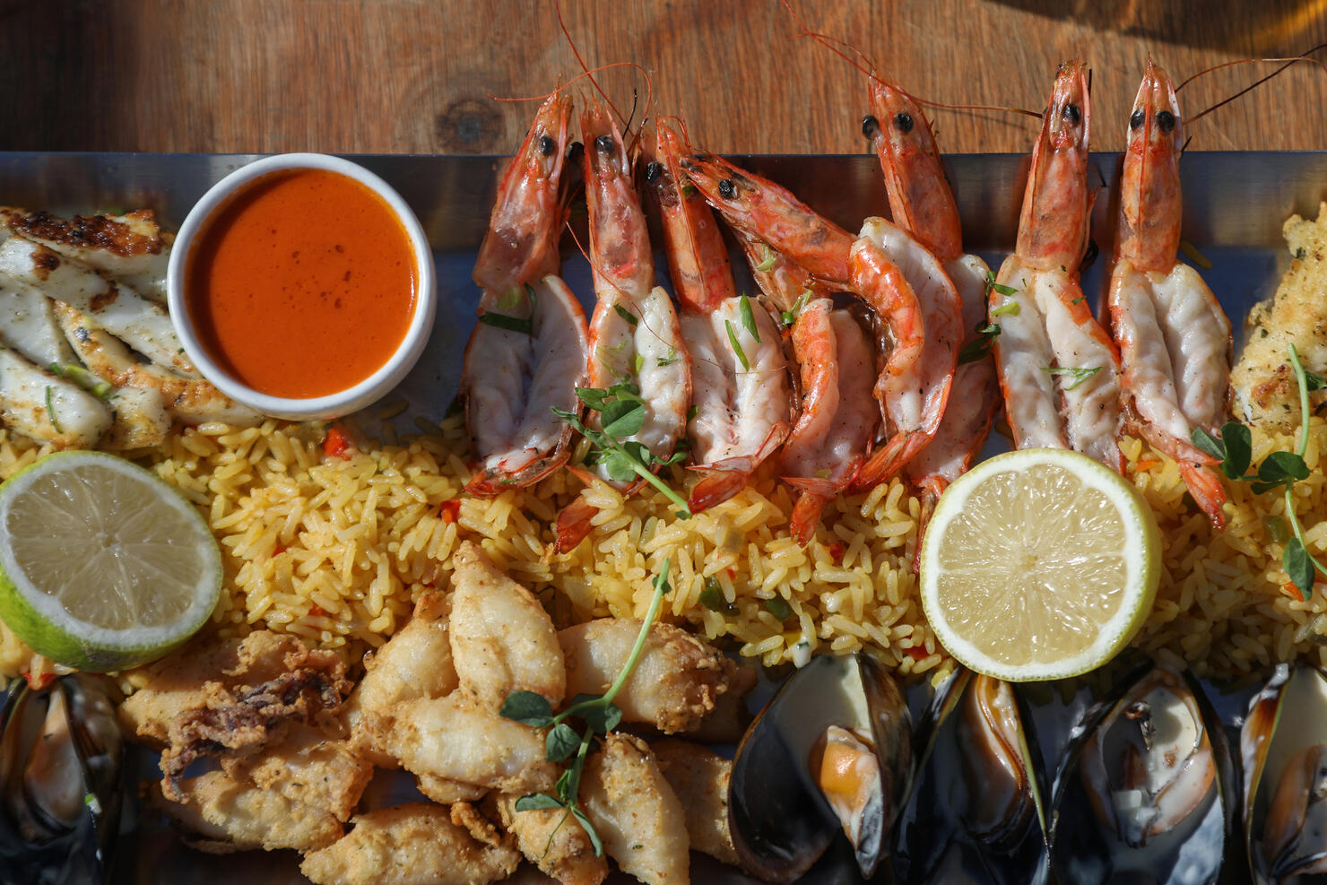 Seafood platter.