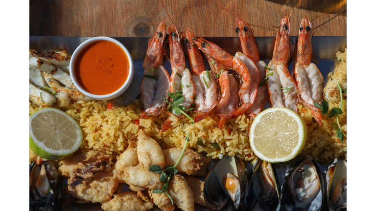 Seafood platter.