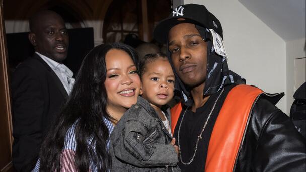 Rihanna & ASAP Rocky Bring Youngest Son To AWGE Fashion Show In Paris