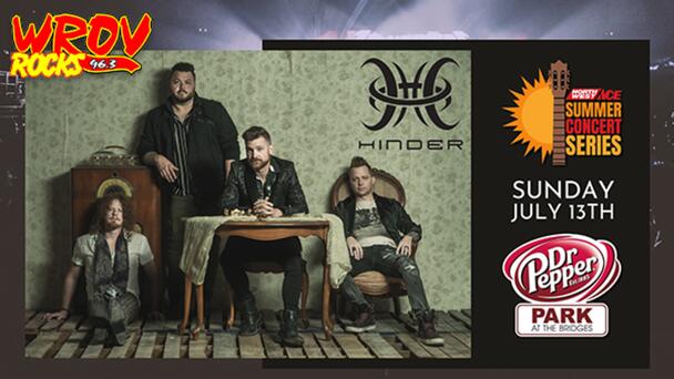 Last Chance to Win Tickets to HINDER at Dr Pepper Park From 96.3 ROV!