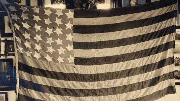 First Flag Flown Over Portland On Display