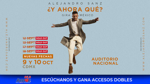 Gana tus boletos para Alejandro Sanz